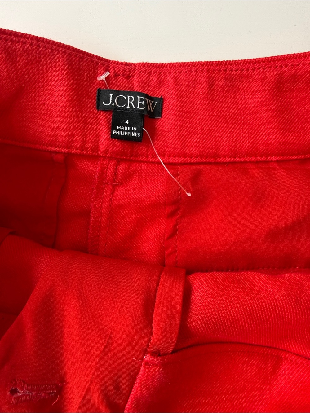 J. Crew Red High-Waist Pleated Tailored Shorts - Picture 2 of 6